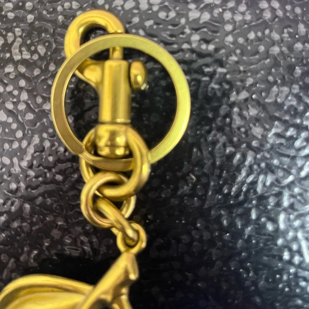 Gold and Blue Cherry Keychain - Picture 3 of 4